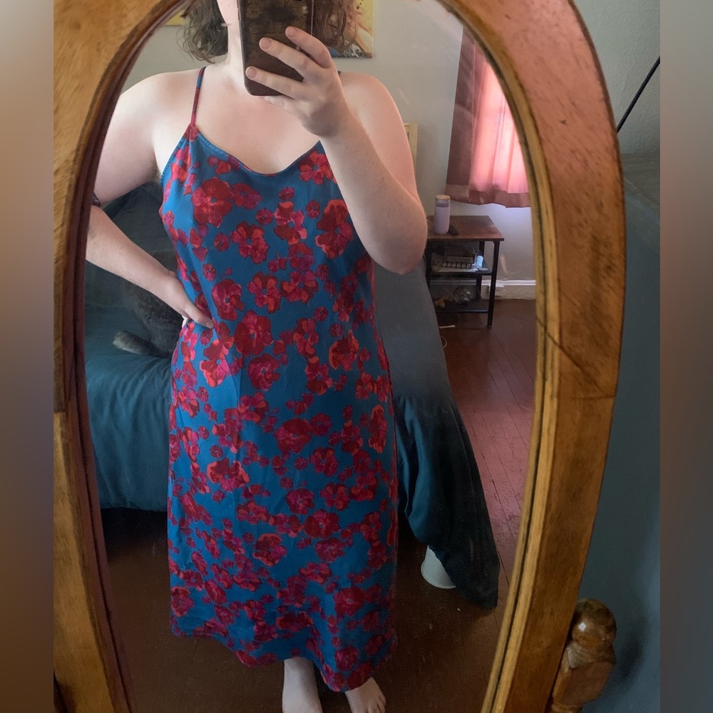 Blue and Red Floral Sundress